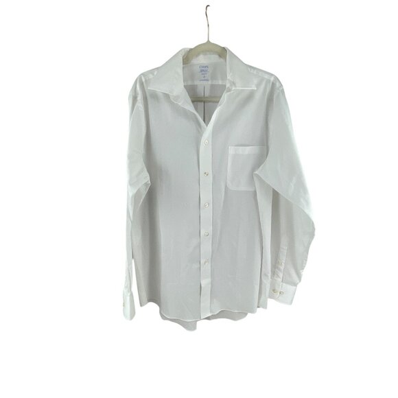 Chaps Men's White Coolmax Regular Fit Dress Shirt Size L Cotton Blend Classic - Picture 1 of 7